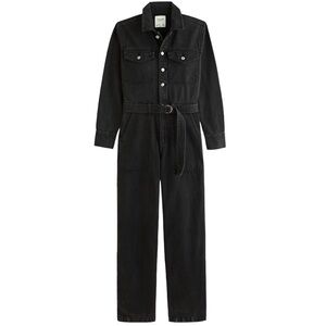 A&F • Long-Sleeve Denim Jumpsuit (Petite length)